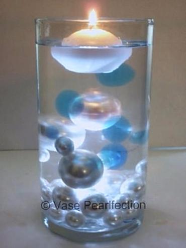 Transparent Water Gels Packet + Blue Water Gel Accents for Vase