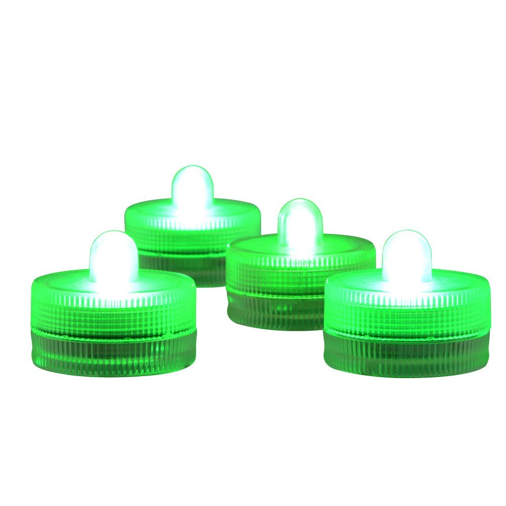 Bougies chauffe-plat LED vertes submersibles - Remplisseurs de vase  étanches – Floating Pearls