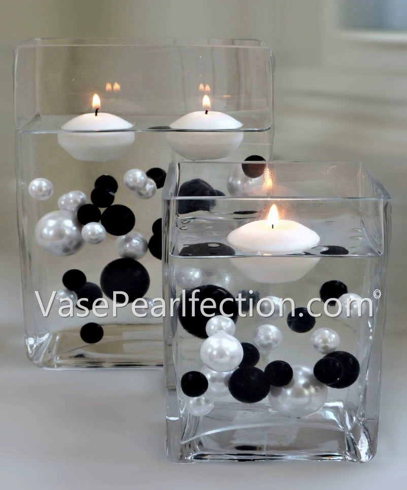 Weiße Schwimmkerzen-Vasenfüller für moderne Veranstaltungen – Floating Pearls®