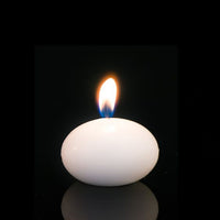 1.5" White Floating Candle Set of 12 Candles-Unscented.