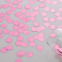 "Floating" Metallic Pink Confetti - 1 Pk 2000pc - 1 Set Fills 1 GL Floating for Vases-Option of Fairy Lights - Vase Decorations - Table Scatter