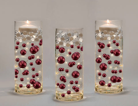 ¡reciclar! White Pearls - Sin agujero - Decoraciones de jarrón de tamaños jumbo/varios