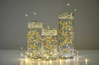 Étoiles scintillantes dorées "flottantes" avec option guirlande lumineuse - Décorations de vase - Dispersion de table