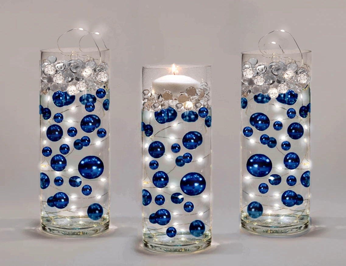 recycler! Perles blanches - Sans trou - Jumbo/Tailles assorties Décorations de vase