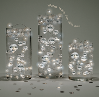 Ensemble de perles spatiales flottantes en argent métallique-avec kit de gels flottants-avec option de guirlandes lumineuses-décorations de vase