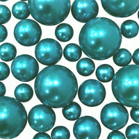 50 Floating Pearls Turquoise Blue-Fills 1 Gallon of The Transparent Gels for The Floating Effect-With Measured Gels Prep Bag-Option of 3 Fairy Lights Strings