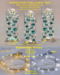 Perles noires « flottantes » - décorations de vase sans trou Jumbo/tailles assorties