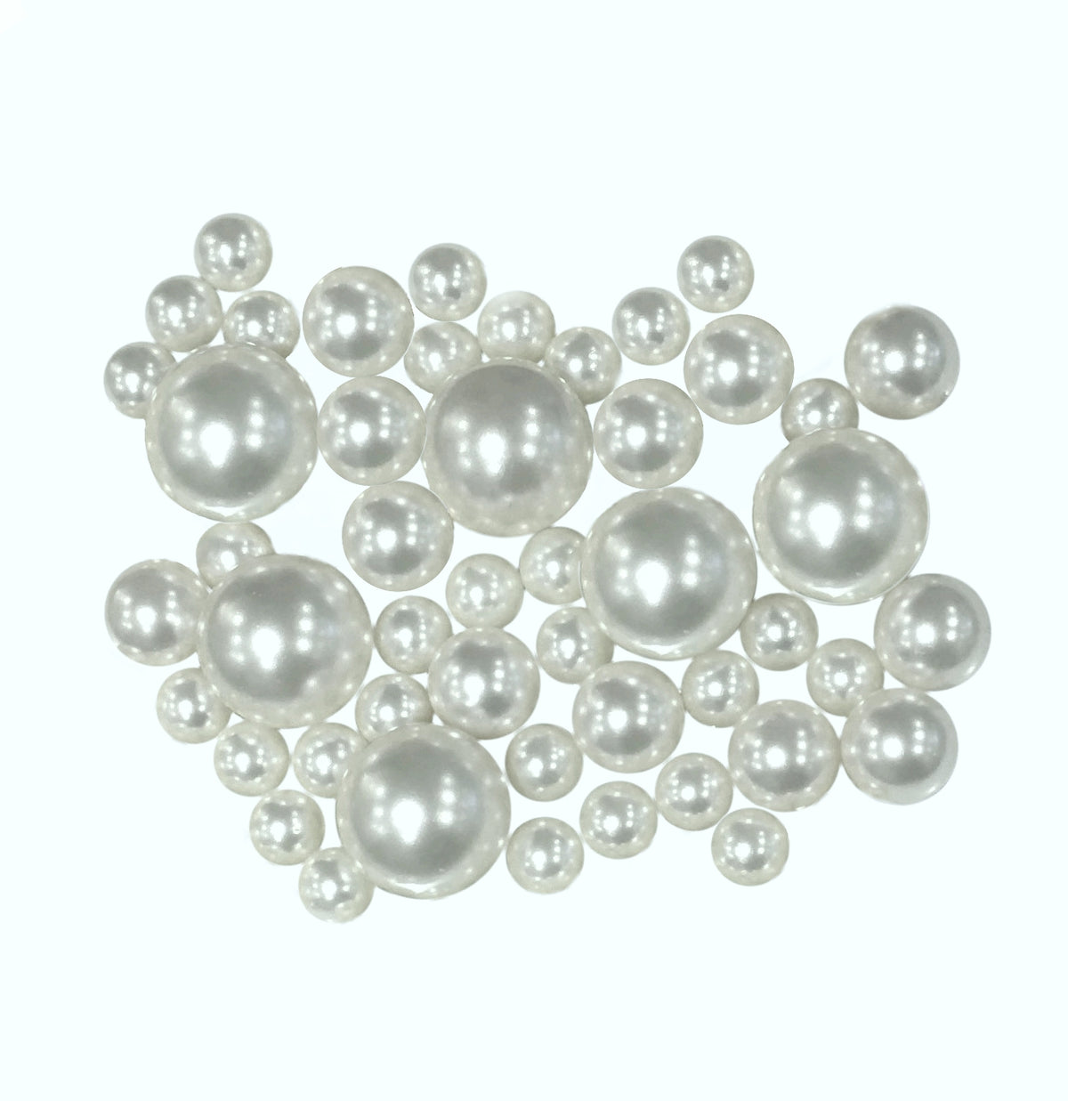 Perles blanches sans trou « flottantes » - Décorations de vase de tailles géantes/assorties