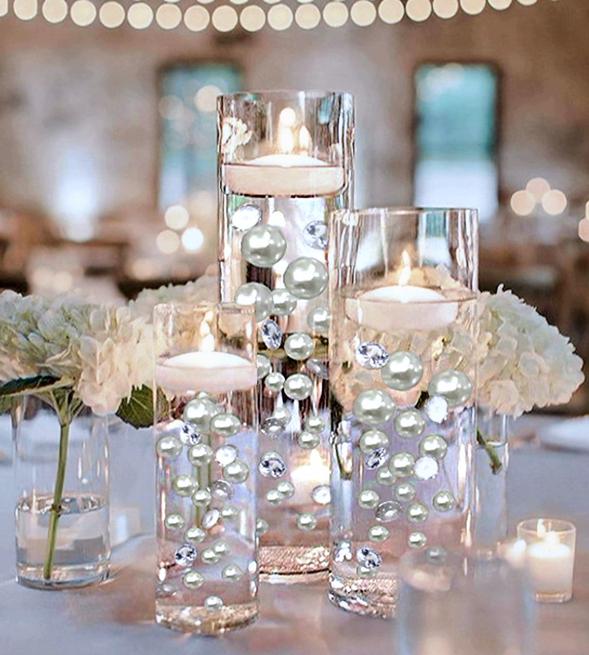 Hilo De Perlas Flotantes Para Decoración - 130 Cm, Ideal Para Jarrones, Bodas O Navidad