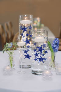 Étoiles flottantes scintillantes bleu-remplit des gallons pour vos vases-y compris des kits de gels d'eau transparents pour un look flottant-option de guirlandes lumineuses submersibles-superbes décorations de vase