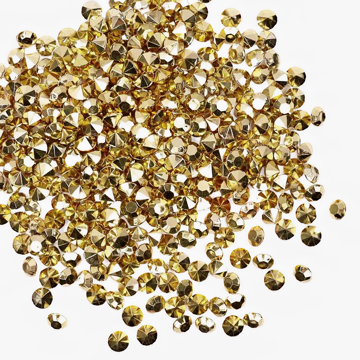 Akzente im Diamantschliff aus 450er Metallic-Gold – Tischstreuung