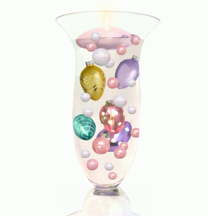 Confettis flottants argent métallique avec option guirlande lumineuse -  décorations de vase et dispersion de table
