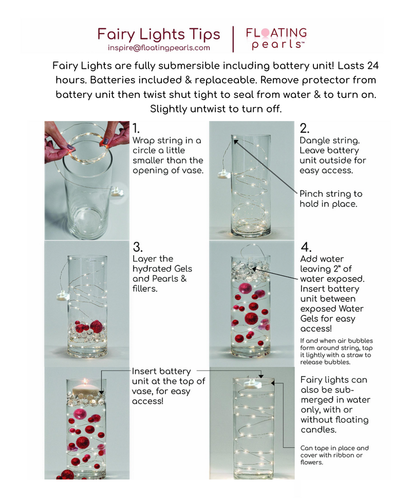 Feenhafte LED-Lichterkette – Wahl zwischen warmweiß oder weiß – Girlande – wasserdicht