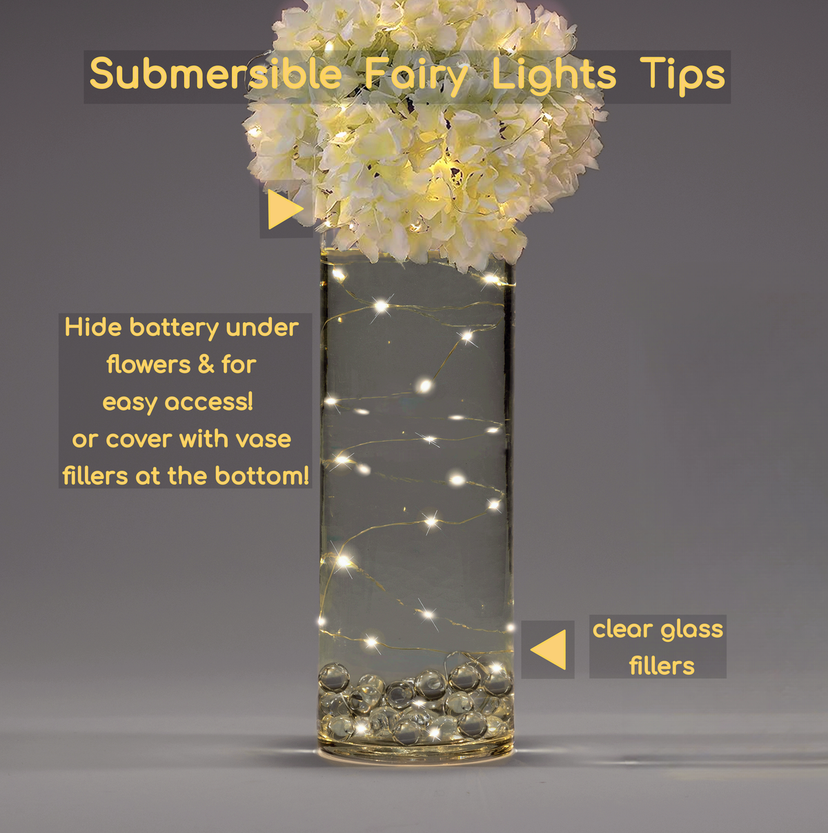 Feenhafte LED-Lichterkette – Wahl zwischen warmweiß oder weiß – Girlan –  Floating Pearls