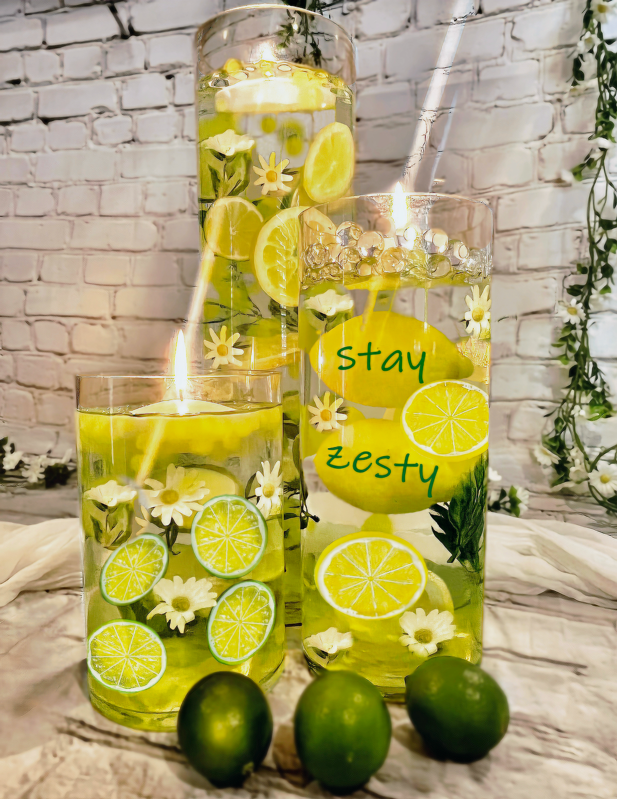 Floating Sparkling Yellow Round Gems - Fills 1 GL for your vases - With  Must Have Transparent Gels Kit For the Floating Effect
