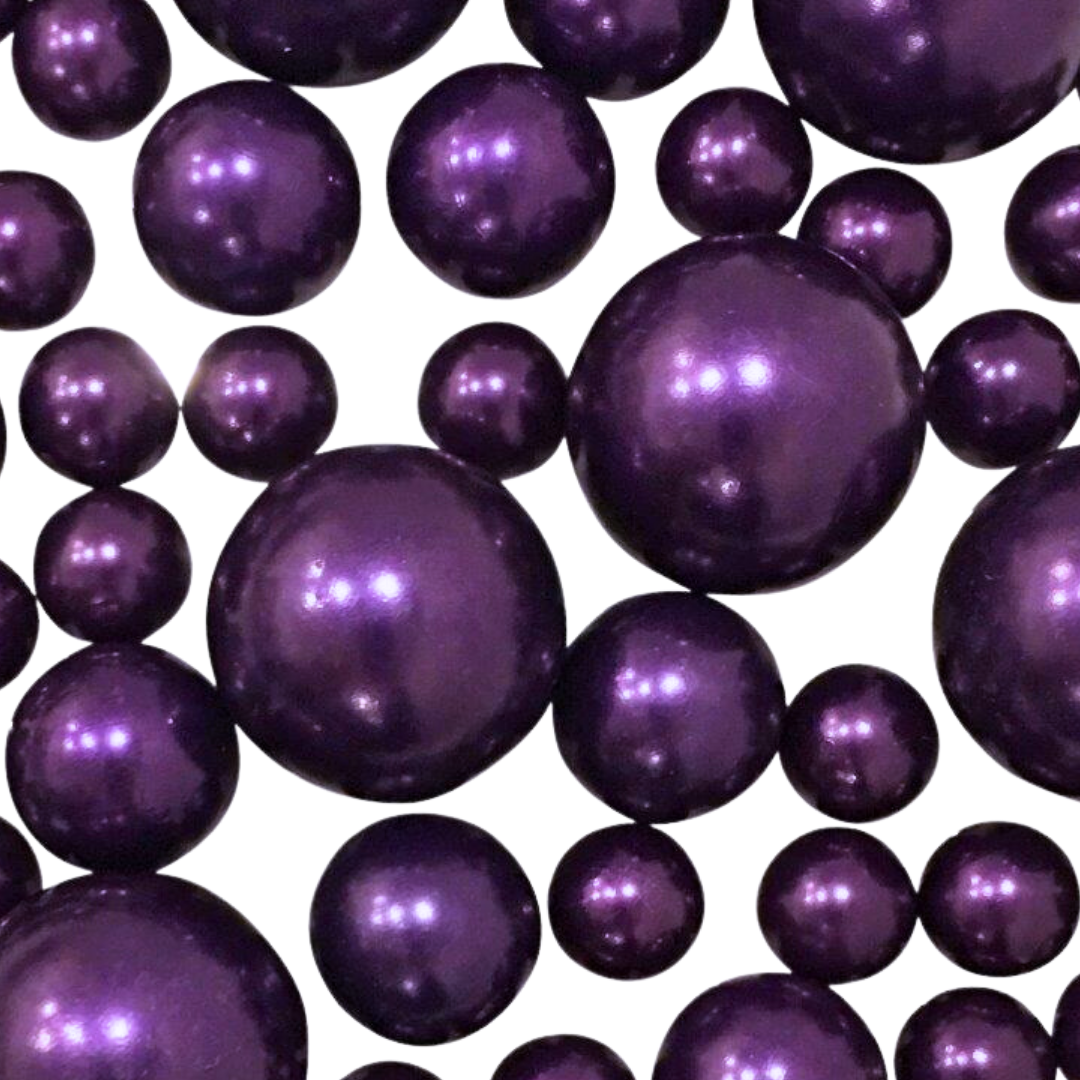 Floating Purple Plum Pearls - Shiny - 1 Pk Fills 1 Gallon of Gels for Floating Effect - With Measured Gels Kit - Option 3 Fairy Lights - Vase Decorations