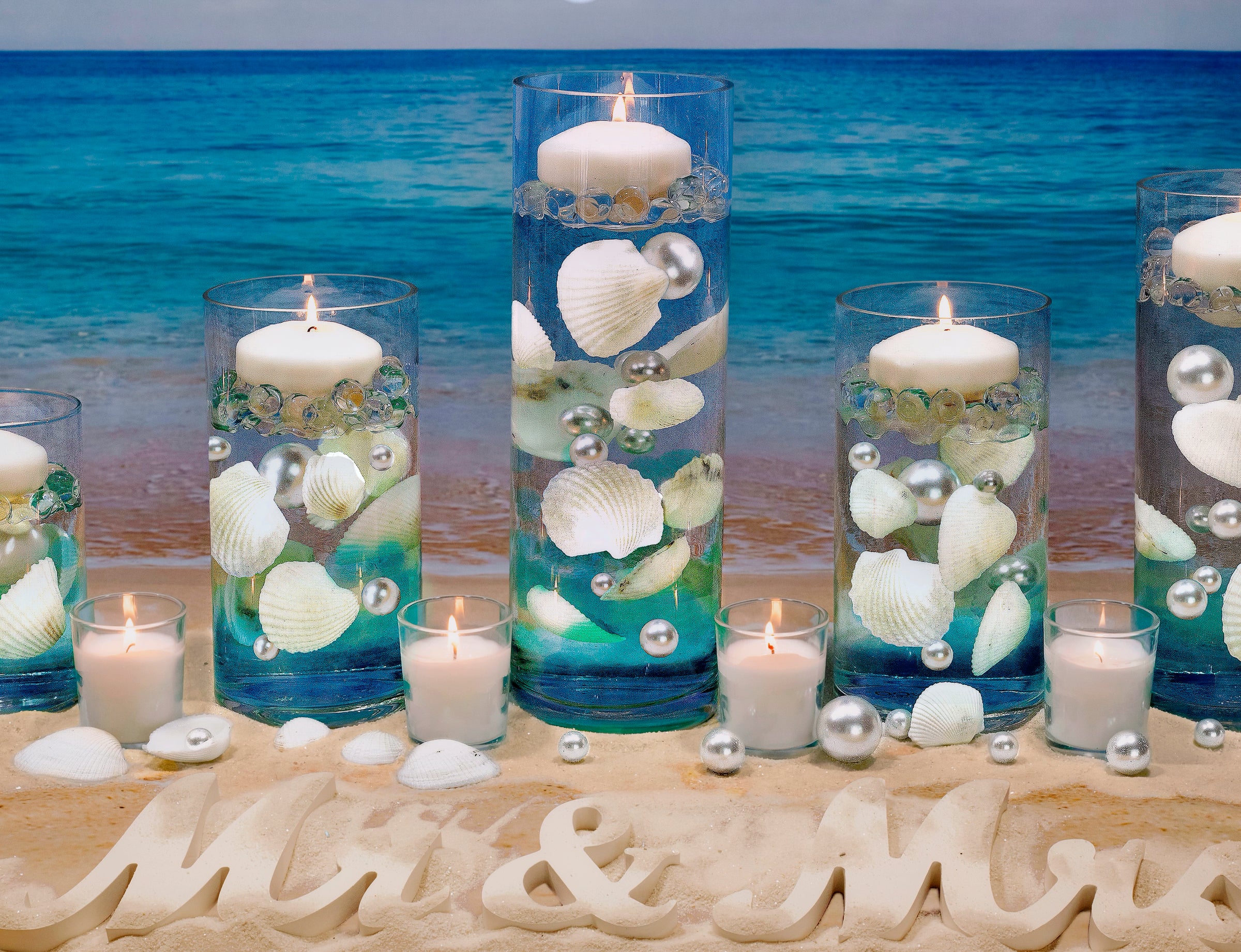 2 velas decorativas de mejillón de ostra y conchas marinas, almejas,  conchas marinas, mejillón en forma de atigrado, vela de fresia en colores  pastel