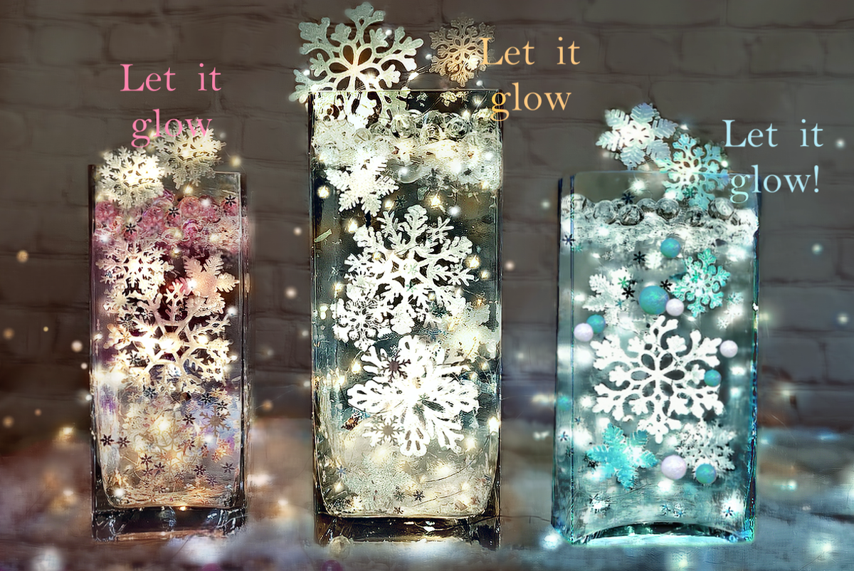 Jutom 10150 Pieces Winter Vase Filler Decor Snowflake Floating Candles  Clear Water Gel Beads Pearls for Vase Fillers Floating Candle Centerpiece  for