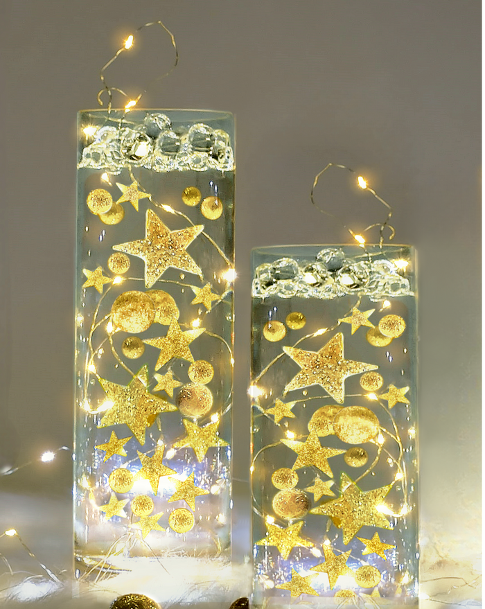 Confettis flottants rose métallique avec option guirlande lumineuse - –  Floating Pearls