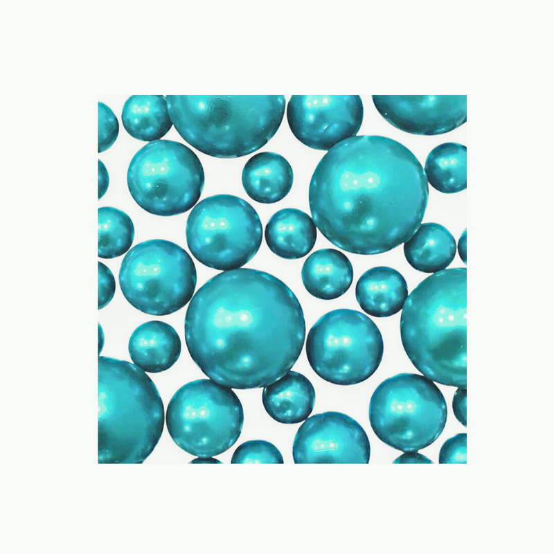 Turquesa "flotante" - Perlas azules de huevo de petirrojo - Sin agujeros Jumbo y decoraciones de jarrones de varios tamaños