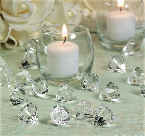 * Liquidation * Grandes pierres précieuses en cristal – 2,5 cm – Sac de 0,5 kg – Décorations de vase et dispersion de table.