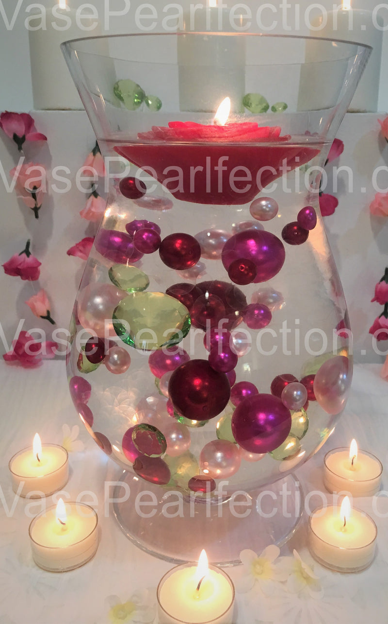 24 Floating Transparent Tea Light Candles - Unscented