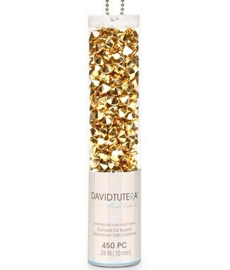 450 Metallic Gold Diamond Cut Gems - Will Float in the Transparent Water Gels (not included) - Vase Decorations - Table Scatter