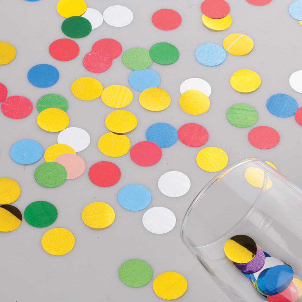 Confeti flotante metálico multicolor con opción de luces de hadas - Decoraciones de jarrones y dispersión de mesa