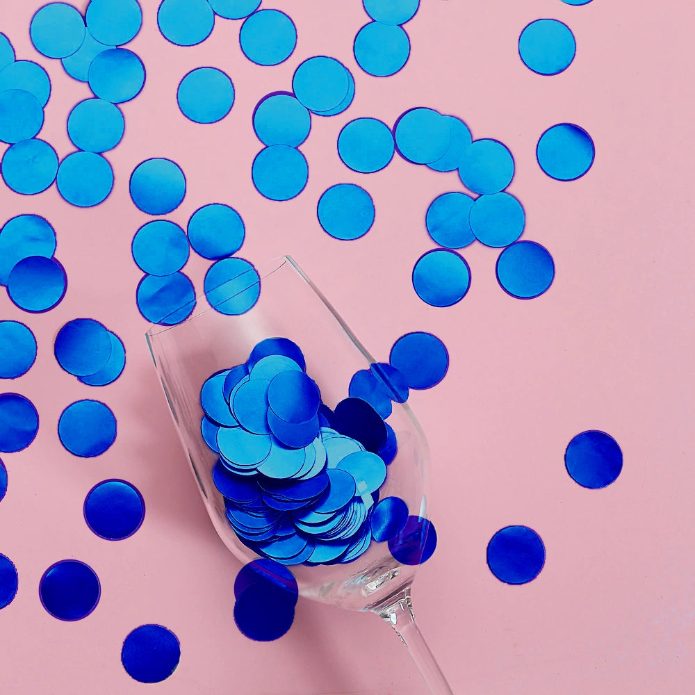 Confettis flottants Turquoise métallisé - Bleu œuf de merle avec option  guirlande lumineuse - Décorations de vase et dispersion de table