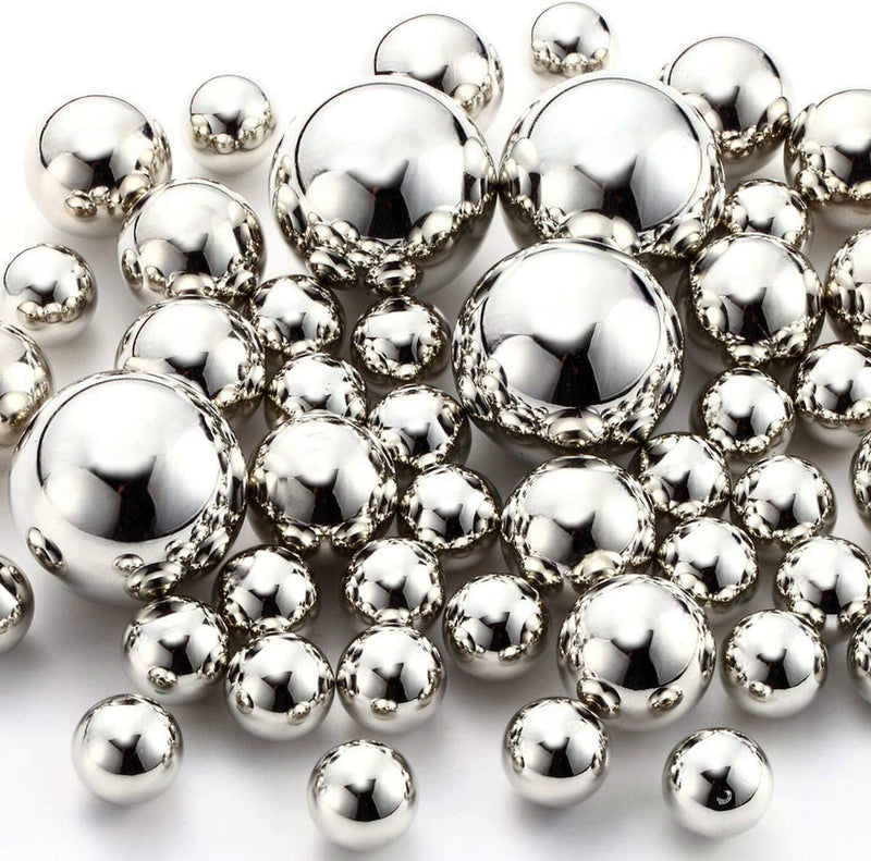 40 Floating Metallic Silver Pearls-No Holes-Fills 1 Gallon of Floating Pearls & Crystal Clear Gels for Floating Effect-With Exclusive Measured Floating Gels Prep Bag- Option: 3 Submersible Fairy Lights Strings