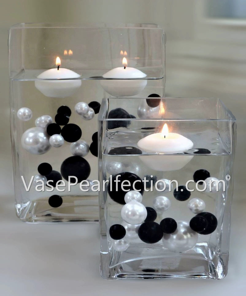 1.8" White Floating Candles. Set of 8 Candles - Unscented