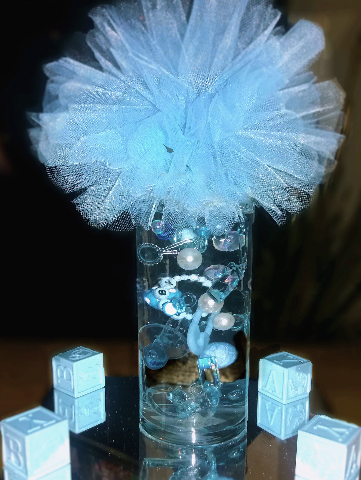 Floating Blue Baby Shower Centerpiece Decorations - Fills 1 GL for you –  Floating Pearls