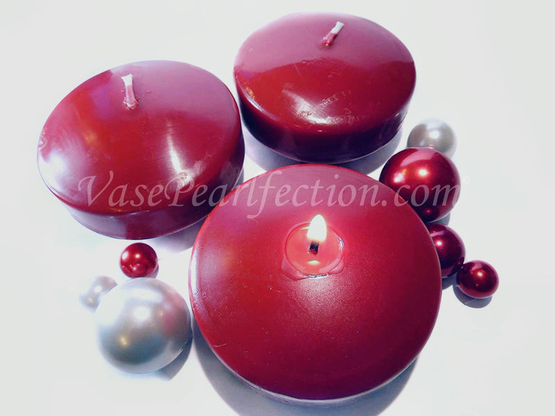 3.25" Floating Candles. Set of 3 Candles-Unscented