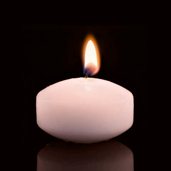 Juego de 4 velas flotantes de color rosa rubor de 2" sin perfume.