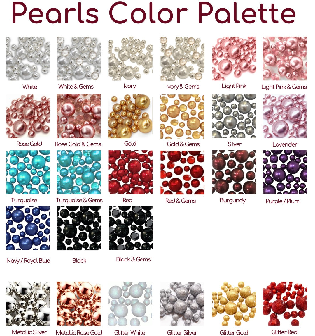 Kundenspezifisches Musterpaket mit Perlen, Edelsteinen und schwimmenden Gelen Ihrer Wahl (muss einen Hinweis für Farben enthalten)