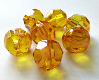 *Clearance* Round Faceted Golden Gems - 1 Pound Bag - Vase Decorations and Table Scatter