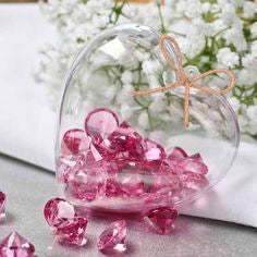 "Floating" Big Heart full of Your Choice of Pearls, Gems, or Flowers Color - Vase Decorations