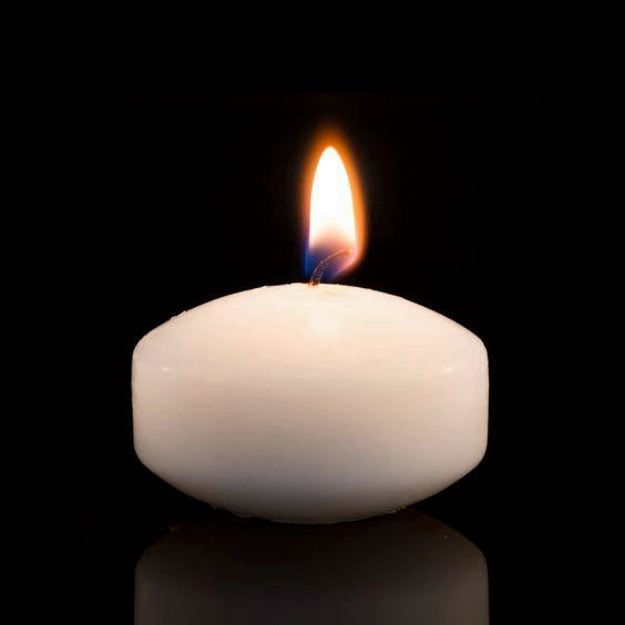 2" Ivory Floating Candles Set mit 4 Kerzen, geruchsneutral.