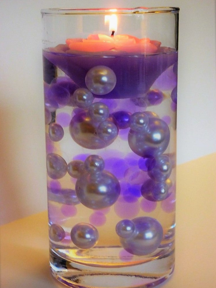 Floating White Pearls - Shiny - Jumbo Sizes - with Must Have  Tranparent Water Gels KIT for The Best Floating Effect - Fills 1 GL of Gels  for Vase Decorations : Home & Kitchen