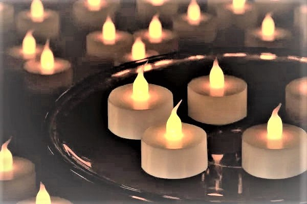 5 bougies chauffe-plat à DEL blanc chaud avec scintillement réaliste et lumineux