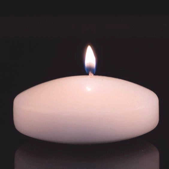 Vela flotante rosa rubor de 3", juego de 4 velas, sin perfume.
