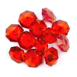 *DÉGAGEMENT* 1 LB. Gemmes de diamants étincelants rouges - Décorations de vase Jumbo et dispersion de table