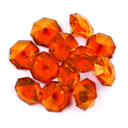 *LIQUIDACIÓN* 1 LB. Gemas de diamantes brillantes naranjas - Decoraciones de jarrones gigantes y dispersión de mesa