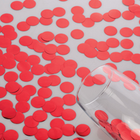 Floating Metallic Red Confetti - 1 Pk 2000pc - 1 Set Fills 1 GL Floating for Vases - Option of Fairy Lights - Vase Decorations - Table Scatter