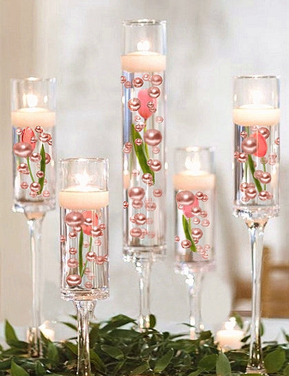 Perles rouges et blanches pour décorations de vase et dispersion