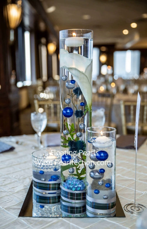 Blue and Gold Centerpieces 
