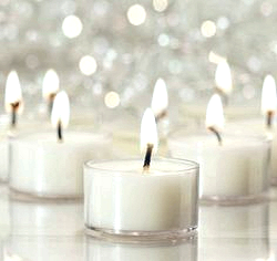 24 velas de té transparentes flotantes - sin perfume