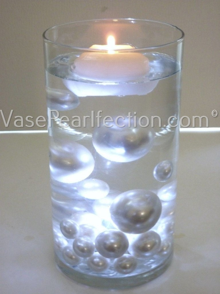 Floating White Pearls Shiny Jumbo Sizes Fills 1 Gallon of Floating